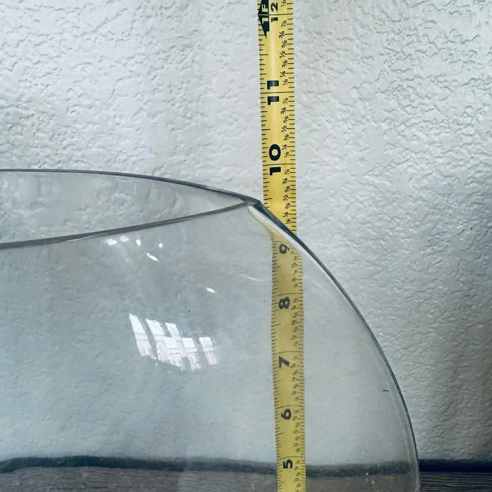 Large Round Slim Profile Glass Decor Vase